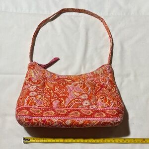 Vera Bradley Pink and Orange Paisley Shoulder Bag